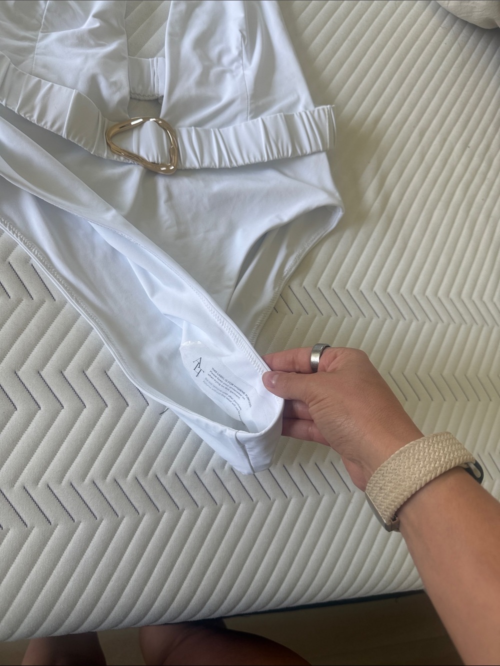 NWT ALT Swim / Celeste Plunge One Piece - White - L - Picture 3 of 4